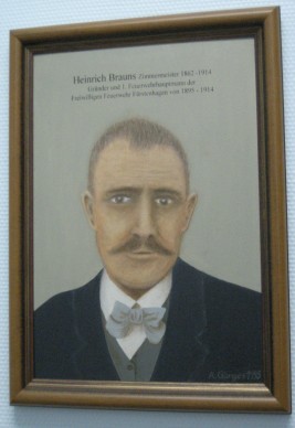 Portrait gemalt vom Feuerwehrkameraden Alfred Görges Foto Heinrich Brauns